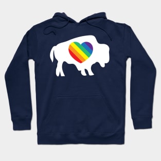 Buffalo Pride Week Rainbow Gay Pride Colors LGBTQ Ally Hoodie